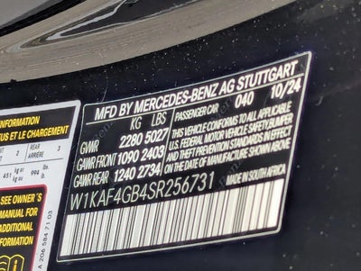 2025 Mercedes-Benz C-Class C 300 Sedan