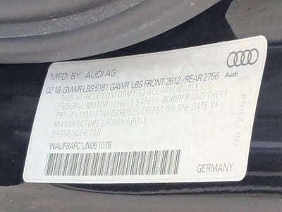 2018 Audi A6 2.0 TFSI Premium quattro AWD