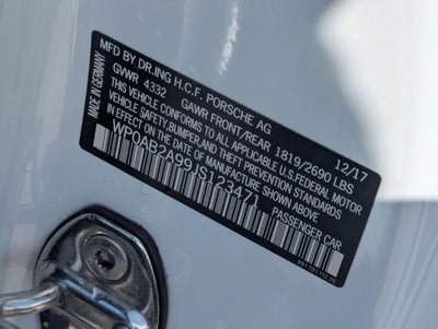 2018 Porsche 911 Carrera 4S Coupe