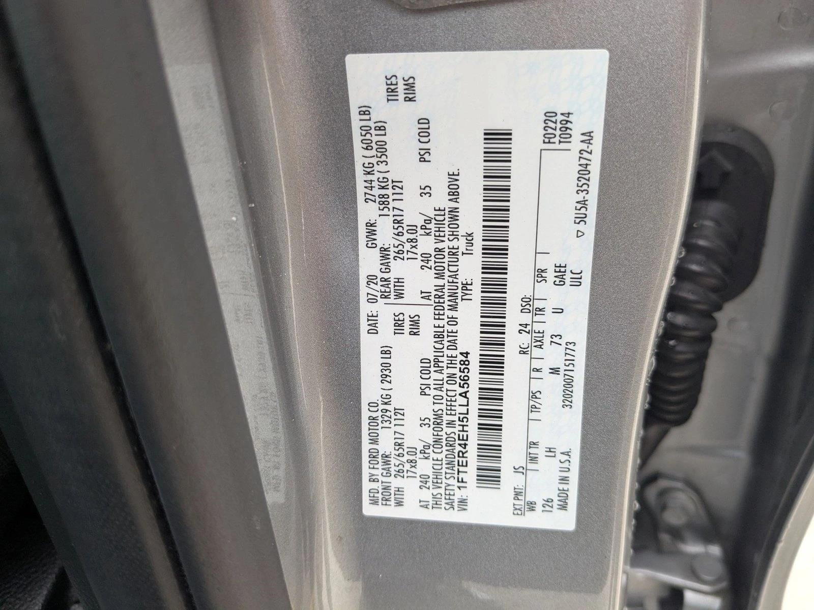 2020 Ford Ranger XLT 2WD SuperCrew 5' Box