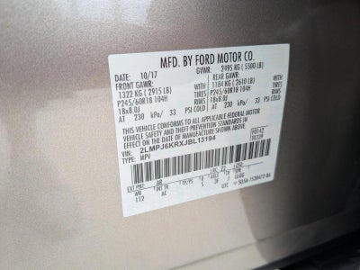 2018 Lincoln MKX Select FWD