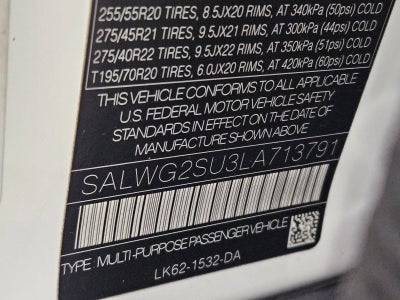 2020 Land Rover Range Rover Sport Turbo i6 MHEV SE