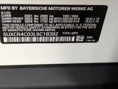 2020 BMW X5 sDrive40i Sports Activity Vehicle