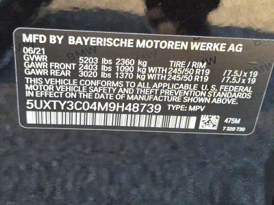 2021 BMW X3 sDrive30i Sports Activity Vehicle