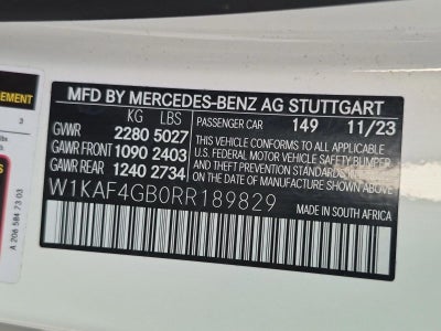 2024 Mercedes-Benz C-Class C 300 Sedan