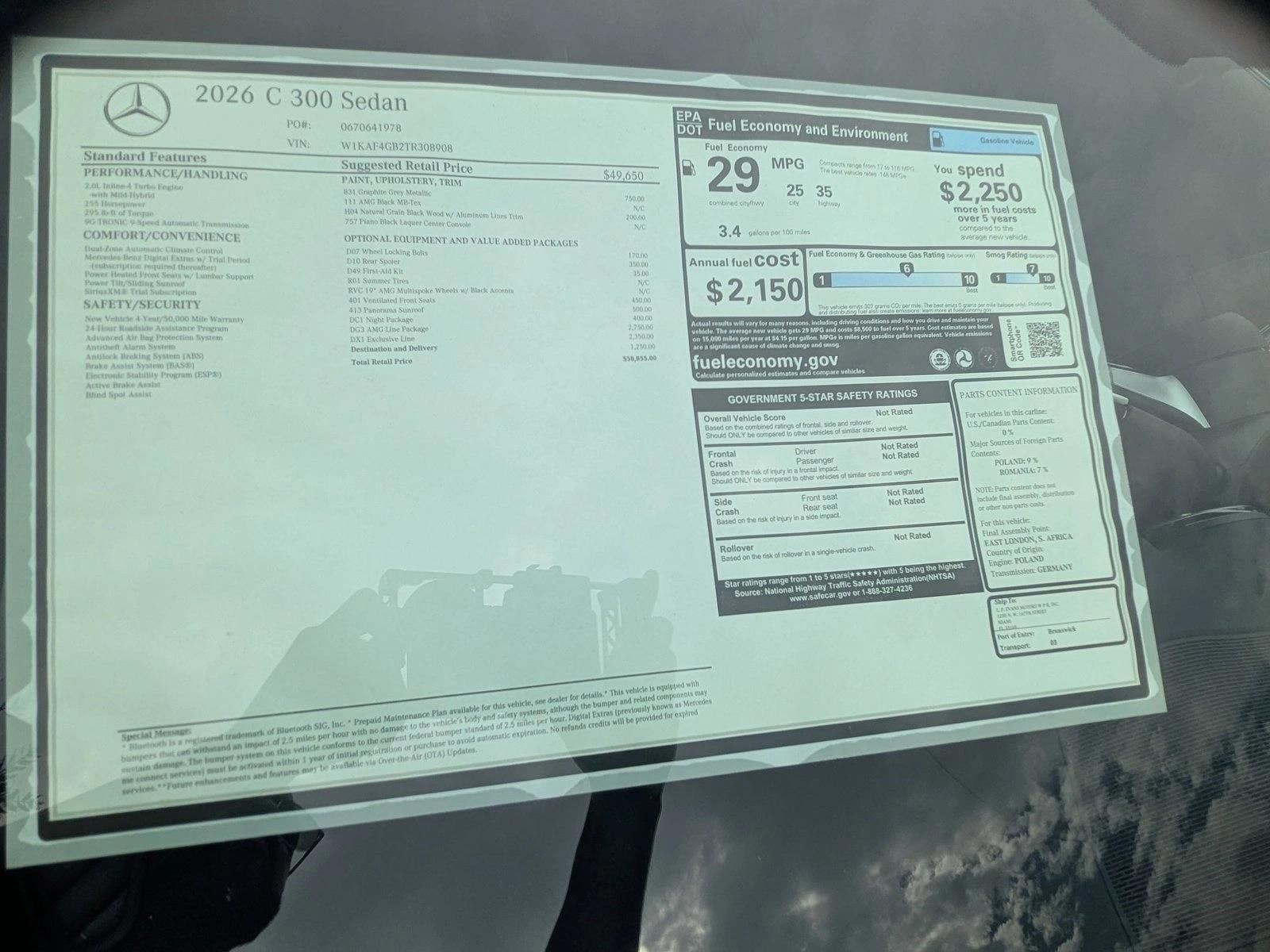 2026 Mercedes-Benz C-Class C 300 Sedan