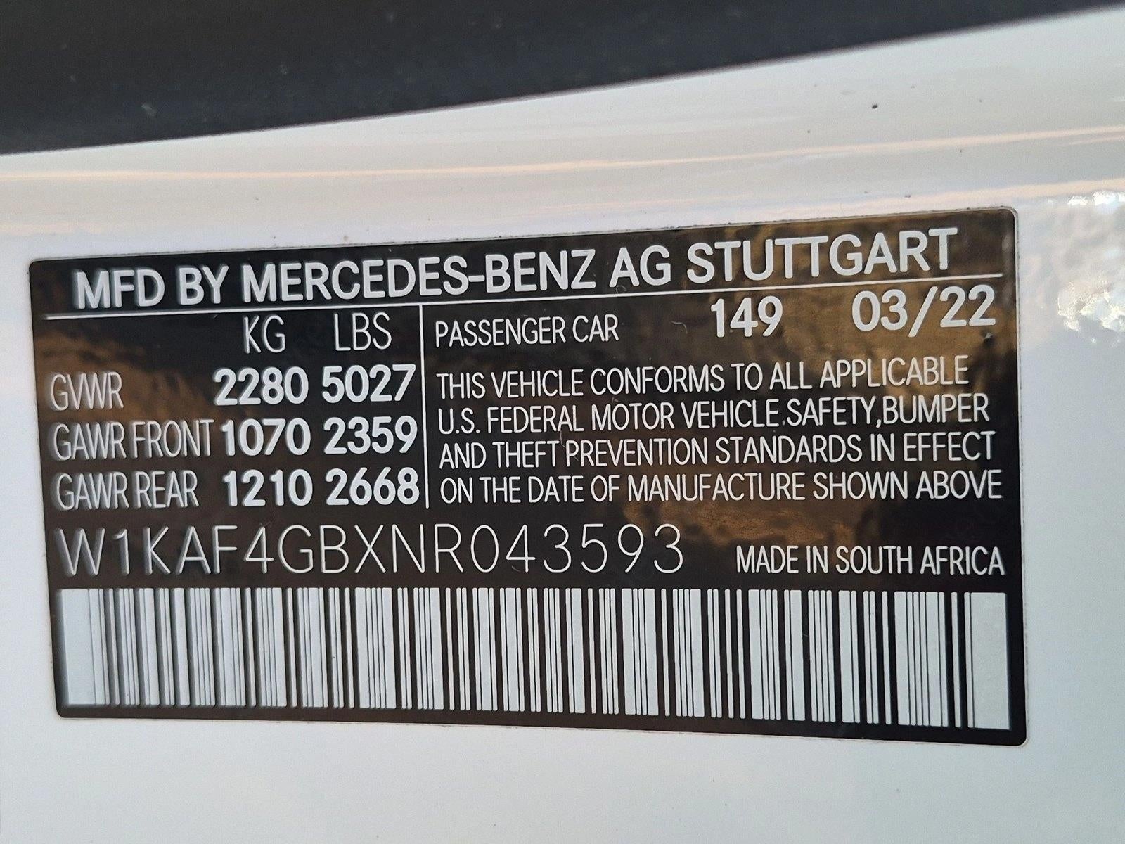 2022 Mercedes-Benz C-Class C 300 Sedan