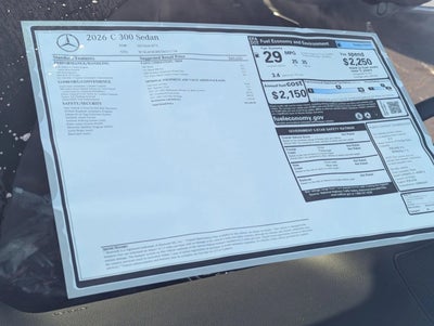 2026 Mercedes-Benz C-Class C 300 Sedan