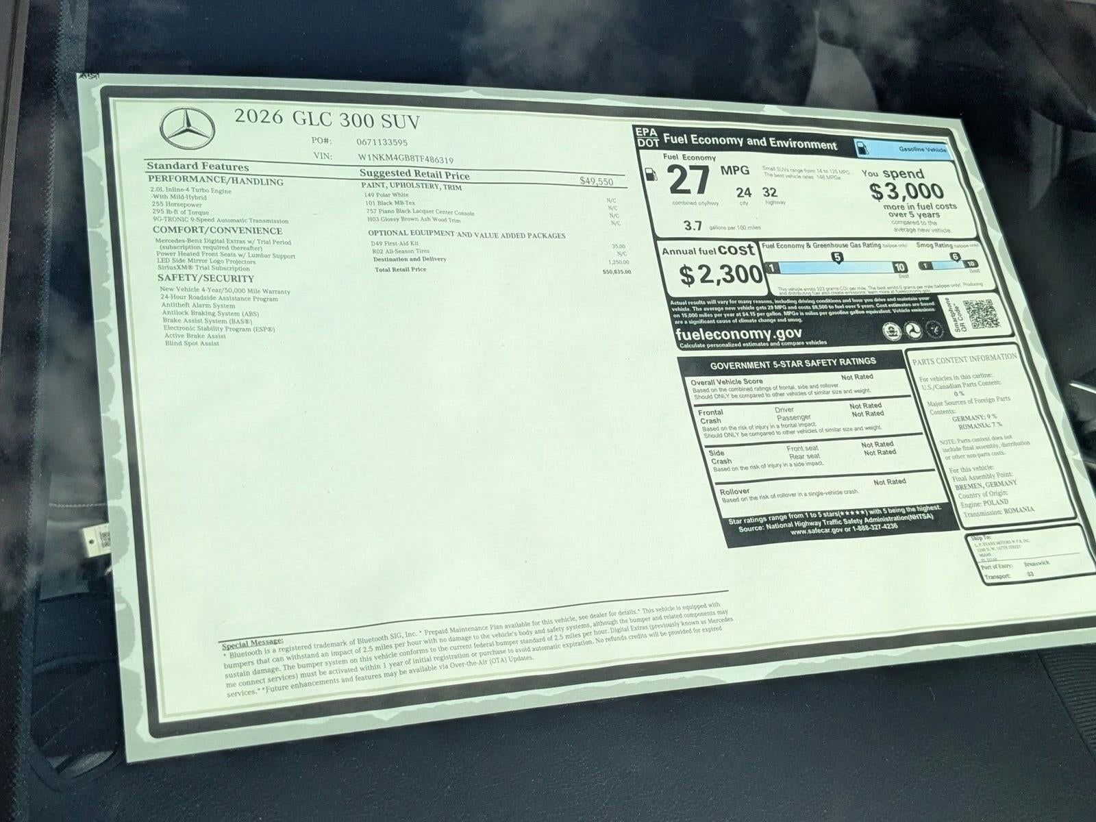 2026 Mercedes-Benz GLC GLC 300 SUV