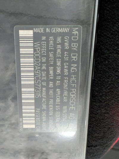 2012 Porsche 911 2dr Cabriolet S Turbo
