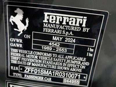 2024 Ferrari 296 GTS Convertible