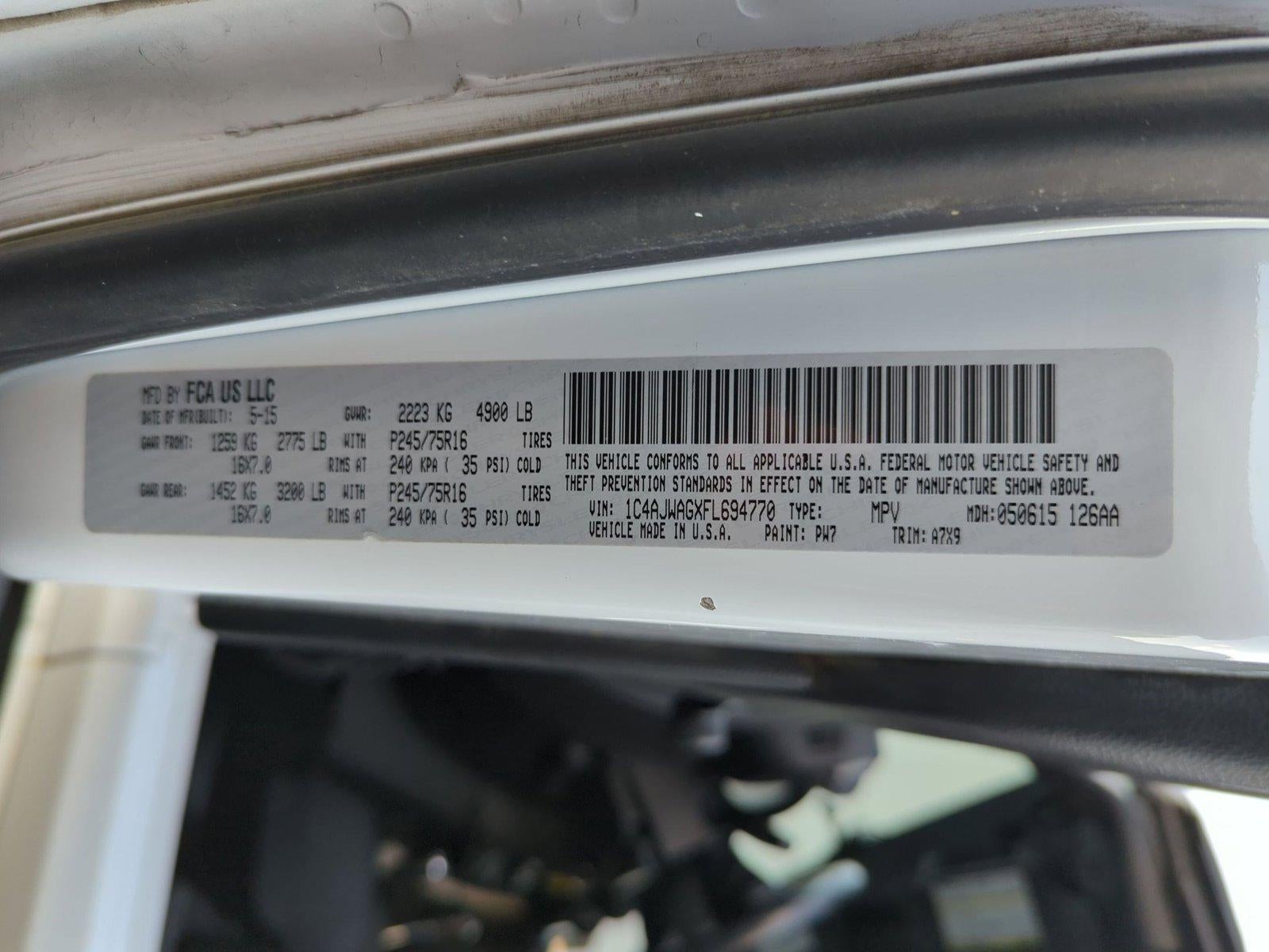 2015 Jeep Wrangler 4WD 2dr Sport