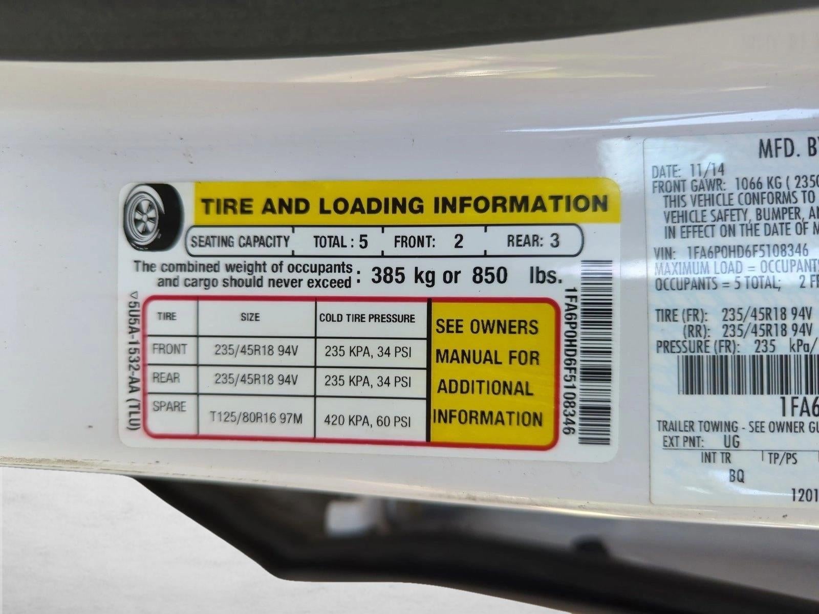 2015 Ford Fusion 4dr Sdn SE FWD