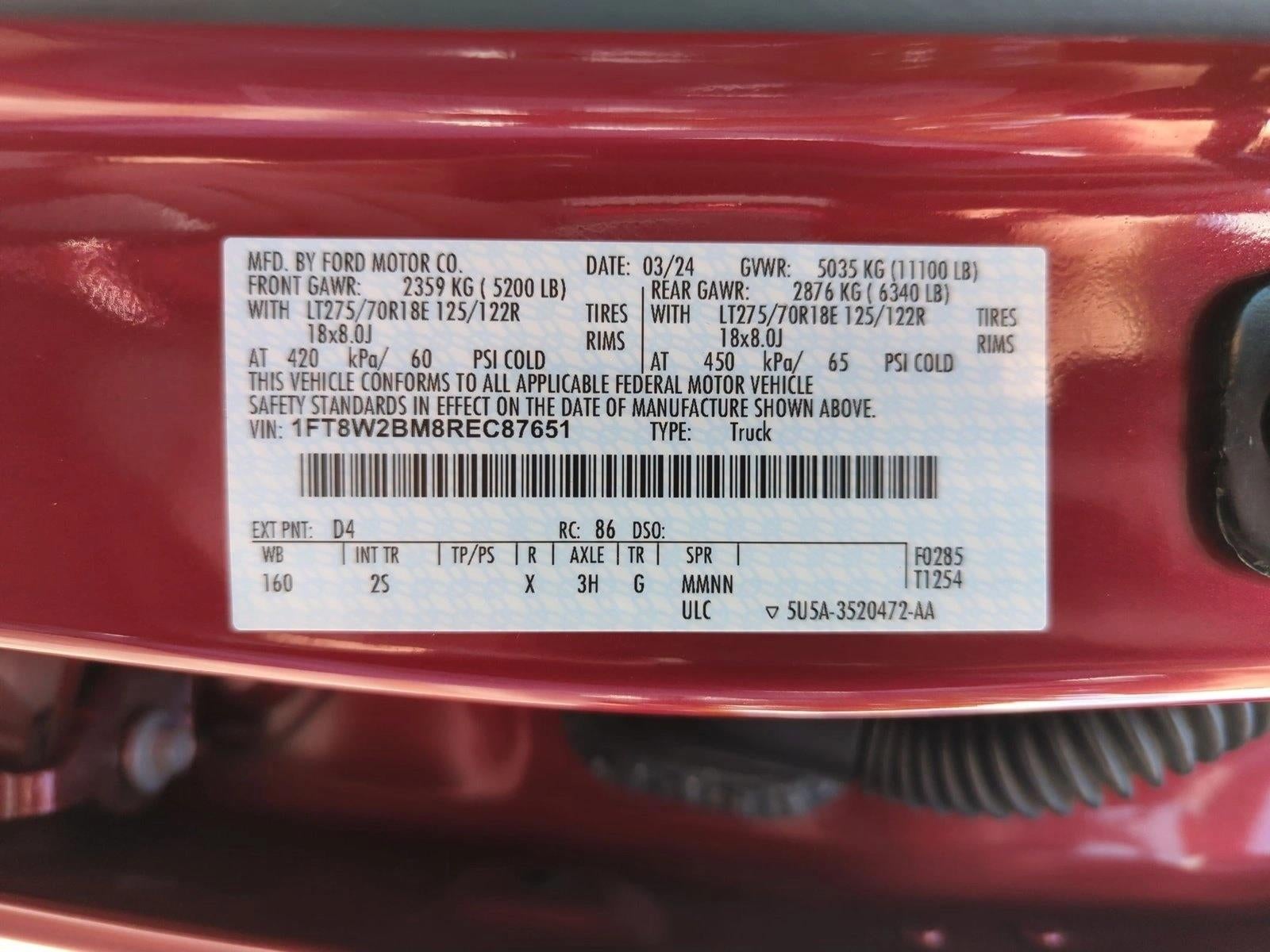 2024 Ford Super Duty F-250 SRW XLT 4WD Crew Cab 6.75' Box