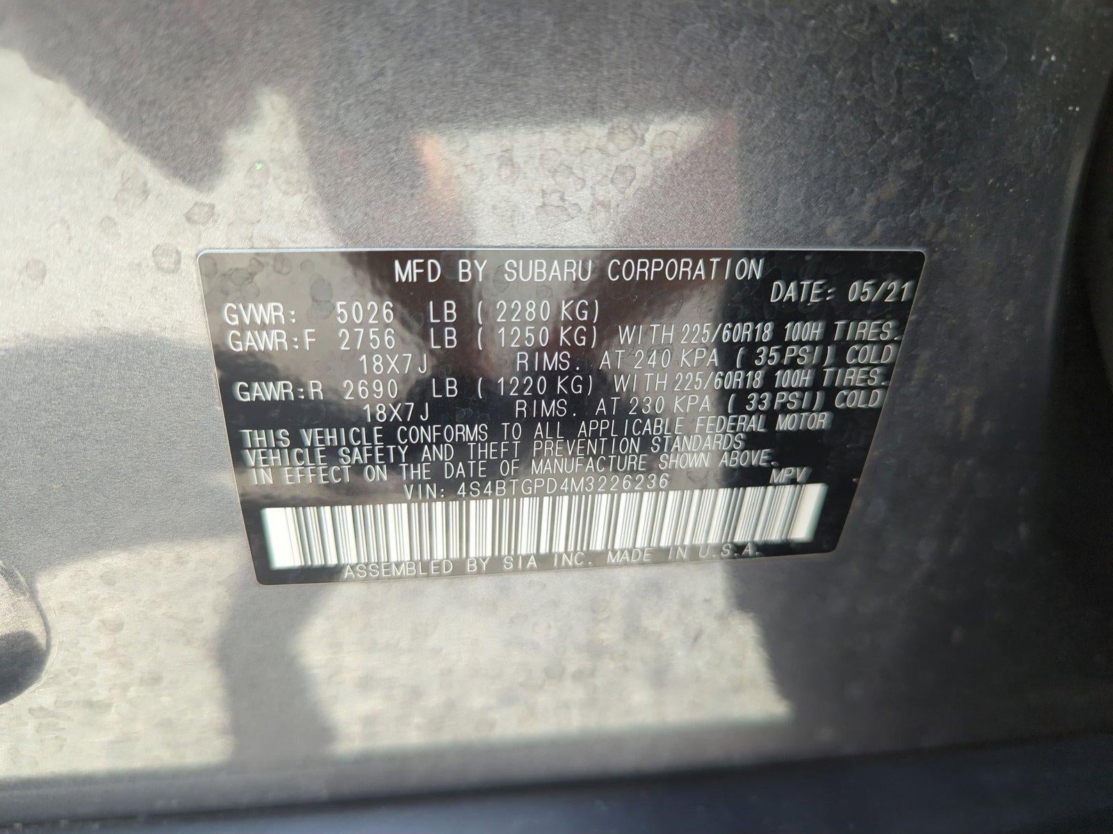 2021 Subaru Outback Touring XT CVT