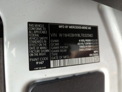 2020 Mercedes-Benz Sprinter Cargo Van 2500 Standard Roof V6 144" RWD