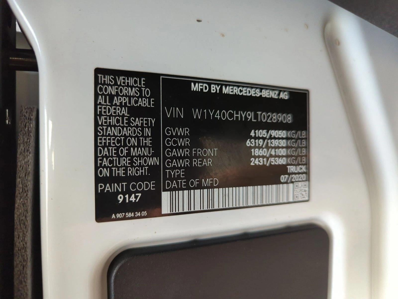 2020 Mercedes-Benz Sprinter Cargo Van 2500 High Roof I4 Gas 170" RWD