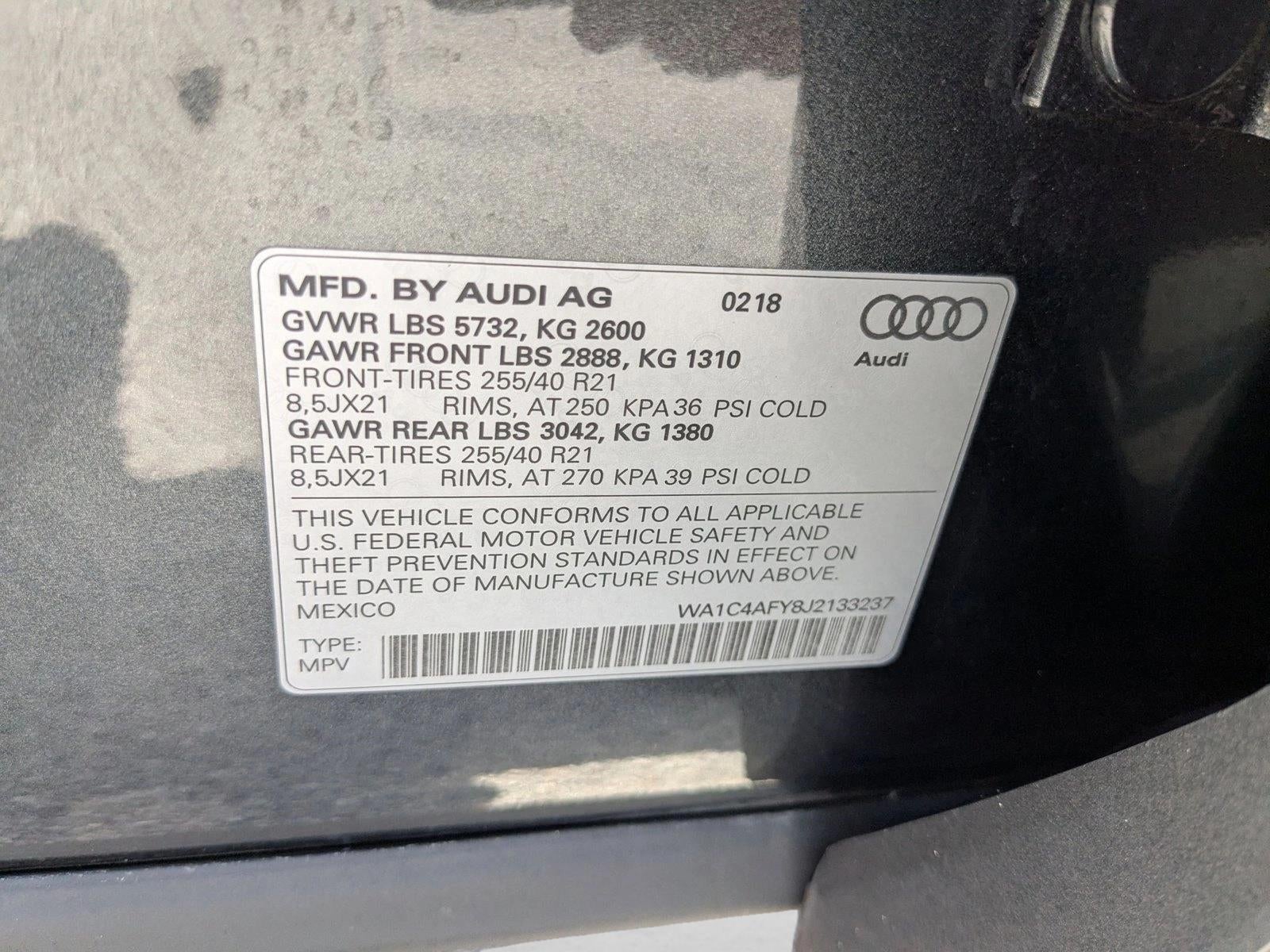 2018 Audi SQ5 3.0 TFSI Prestige