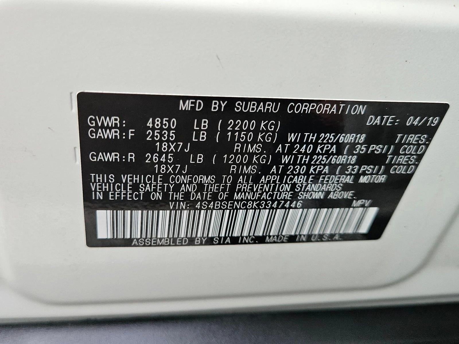 2019 Subaru Outback 3.6R Limited