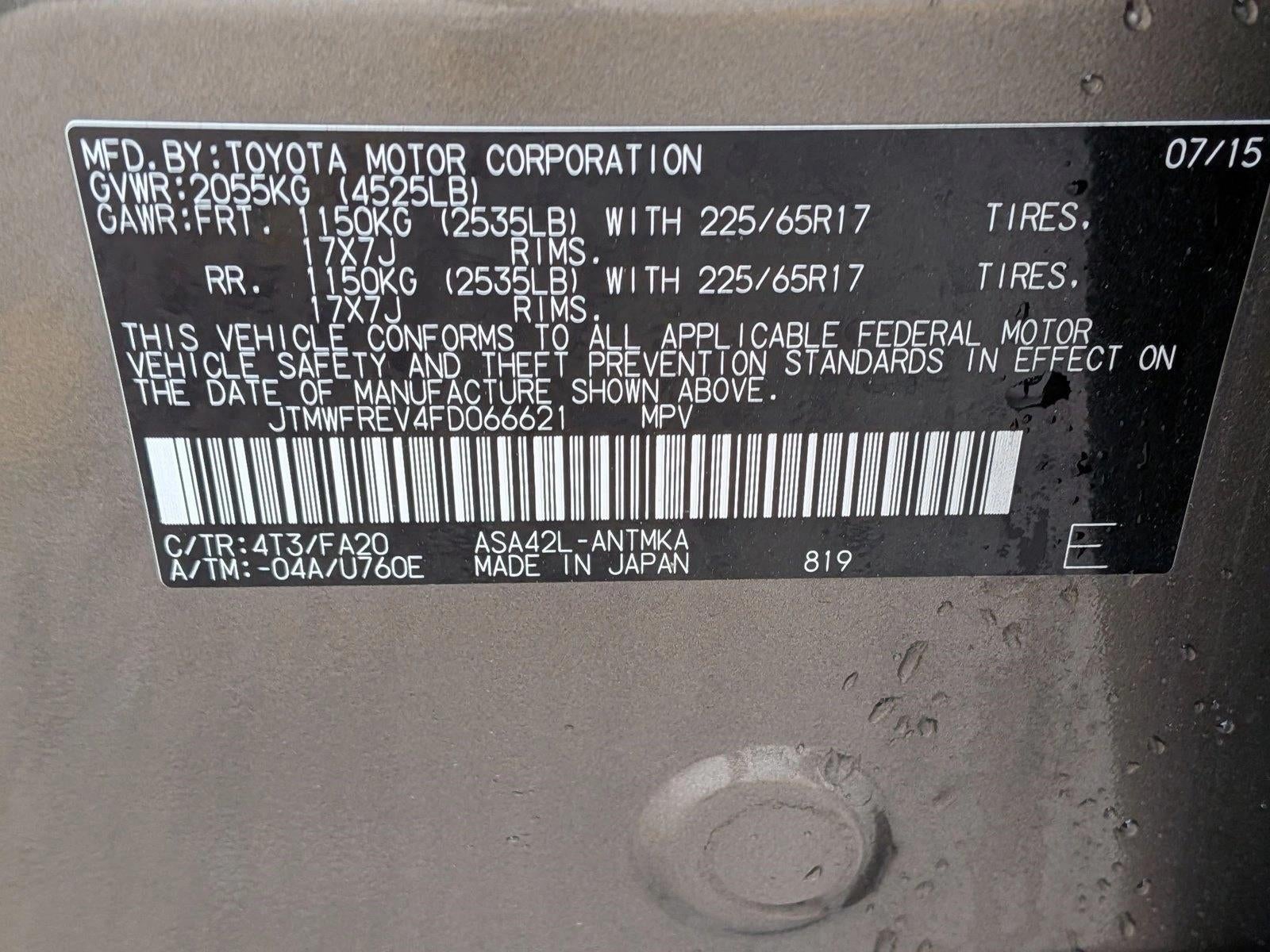 2015 Toyota RAV4 FWD 4dr XLE (GS)