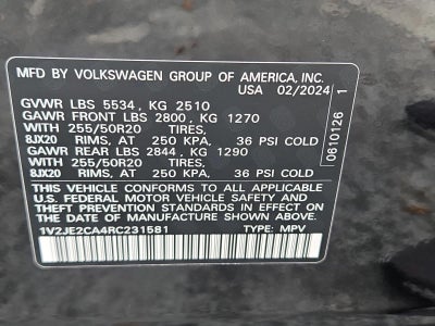 2024 Volkswagen Atlas Cross Sport 2.0T SE w/Technology FWD