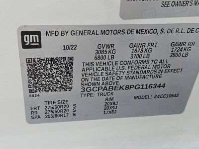 2023 Chevrolet Silverado 1500 Crew Cab Short Box 2-Wheel Drive Custom
