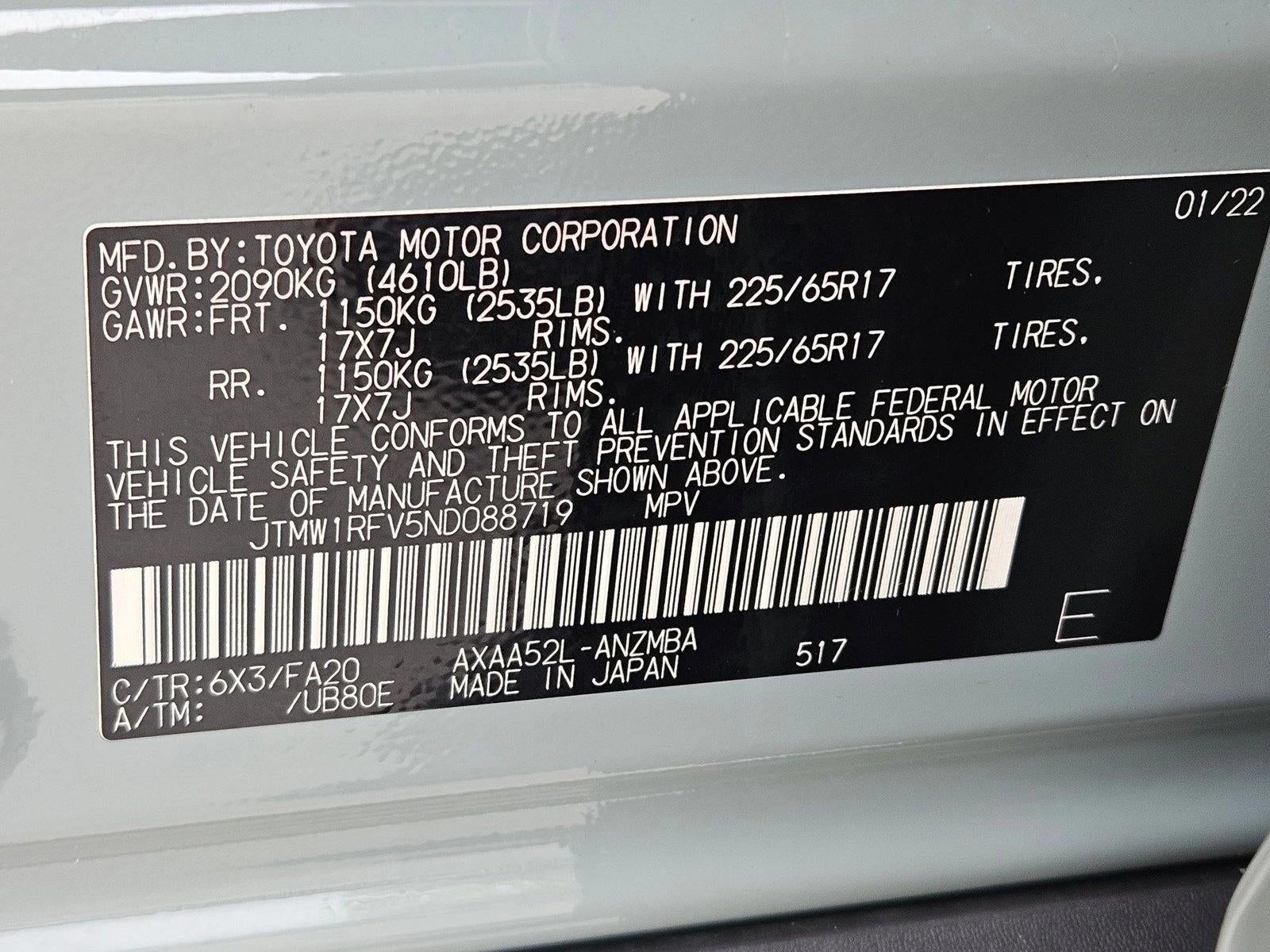 2022 Toyota RAV4 XLE FWD (GS)