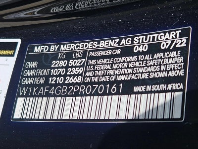 2023 Mercedes-Benz C-Class C 300 Sedan