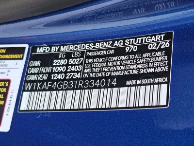 2026 Mercedes-Benz C-Class C 300 Sedan
