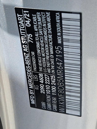 2021 Mercedes-Benz C-Class C 300 Sedan