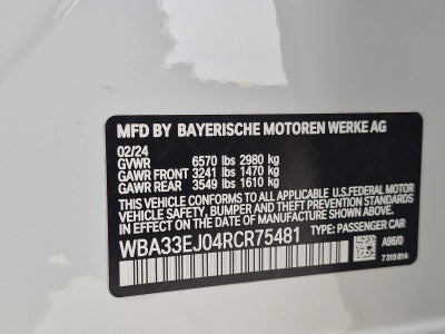 2024 BMW 760i xDrive Sedan
