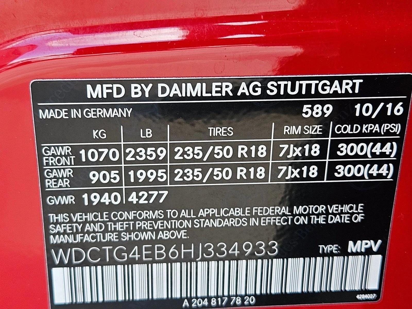 2017 Mercedes-Benz GLA GLA 250 SUV