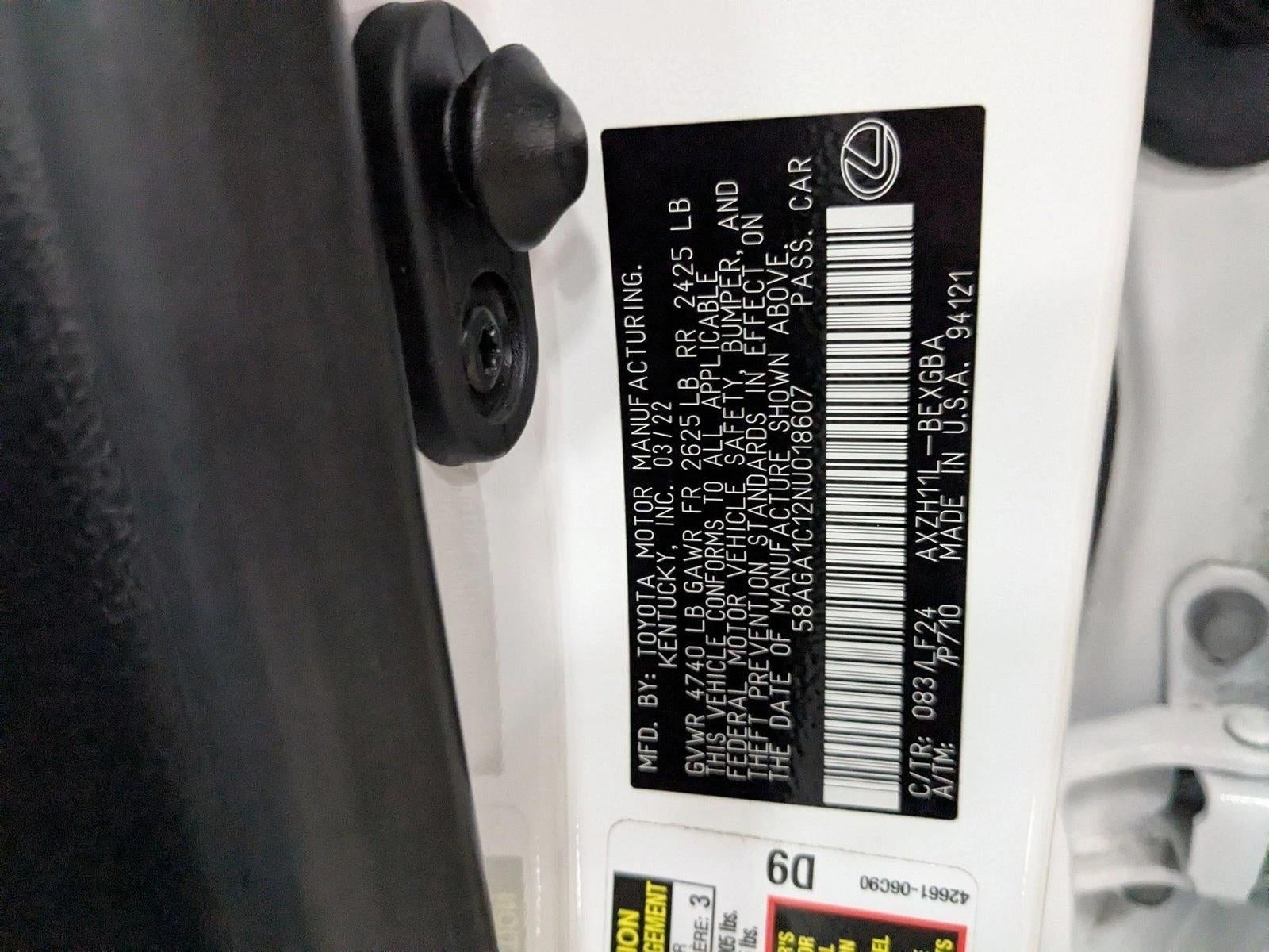 2022 Lexus ES 300h F SPORT FWD