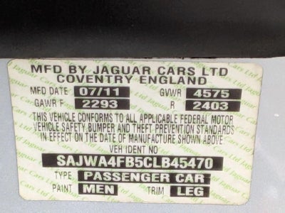 2012 Jaguar XK 2dr Cpe