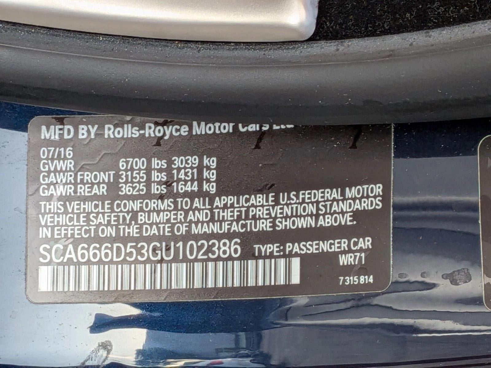 2016 Rolls-Royce Dawn 2dr Convertible