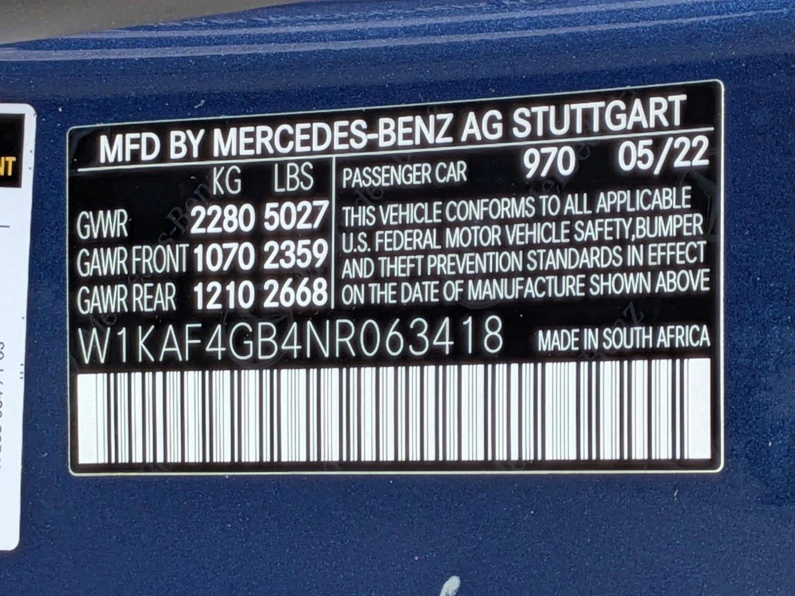 2022 Mercedes-Benz C-Class C 300 Sedan