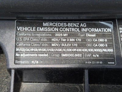 2025 Mercedes-Benz Sprinter Cargo Van 2500 Standard Roof I4 Diesel 144" RWD