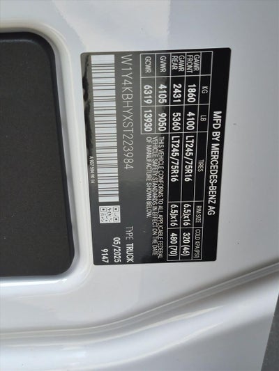 2025 Mercedes-Benz Sprinter Cargo Van 2500 Standard Roof I4 Diesel 144" RWD