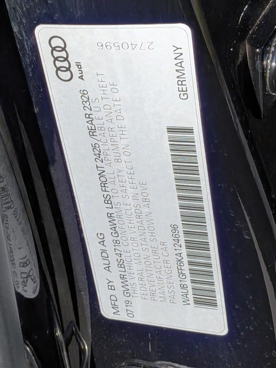 2019 Audi S3 Premium Plus 2.0 TFSI quattro