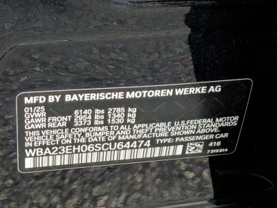 2025 BMW 740i Sedan