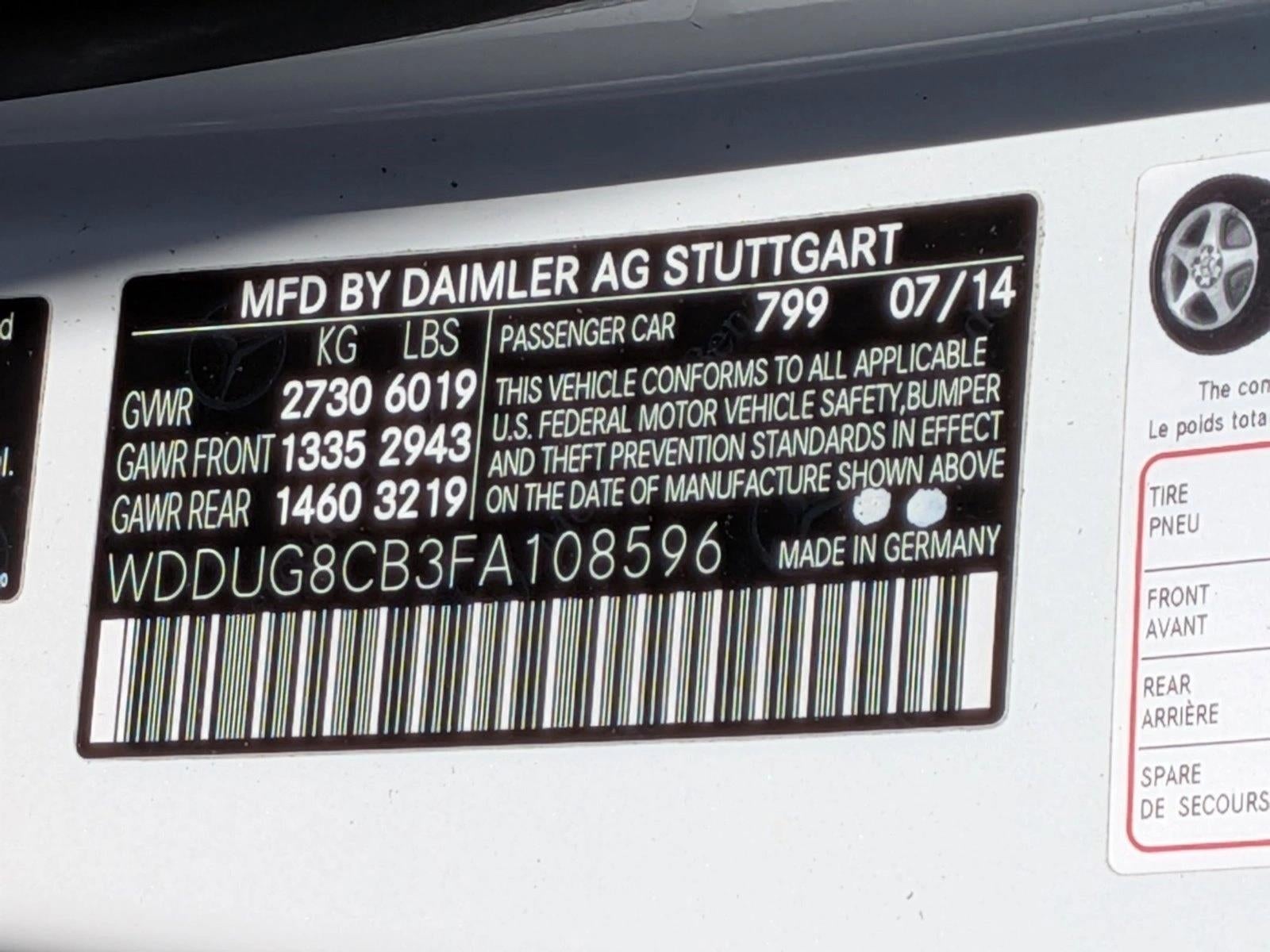 2015 Mercedes-Benz S-Class S 550 Sedan