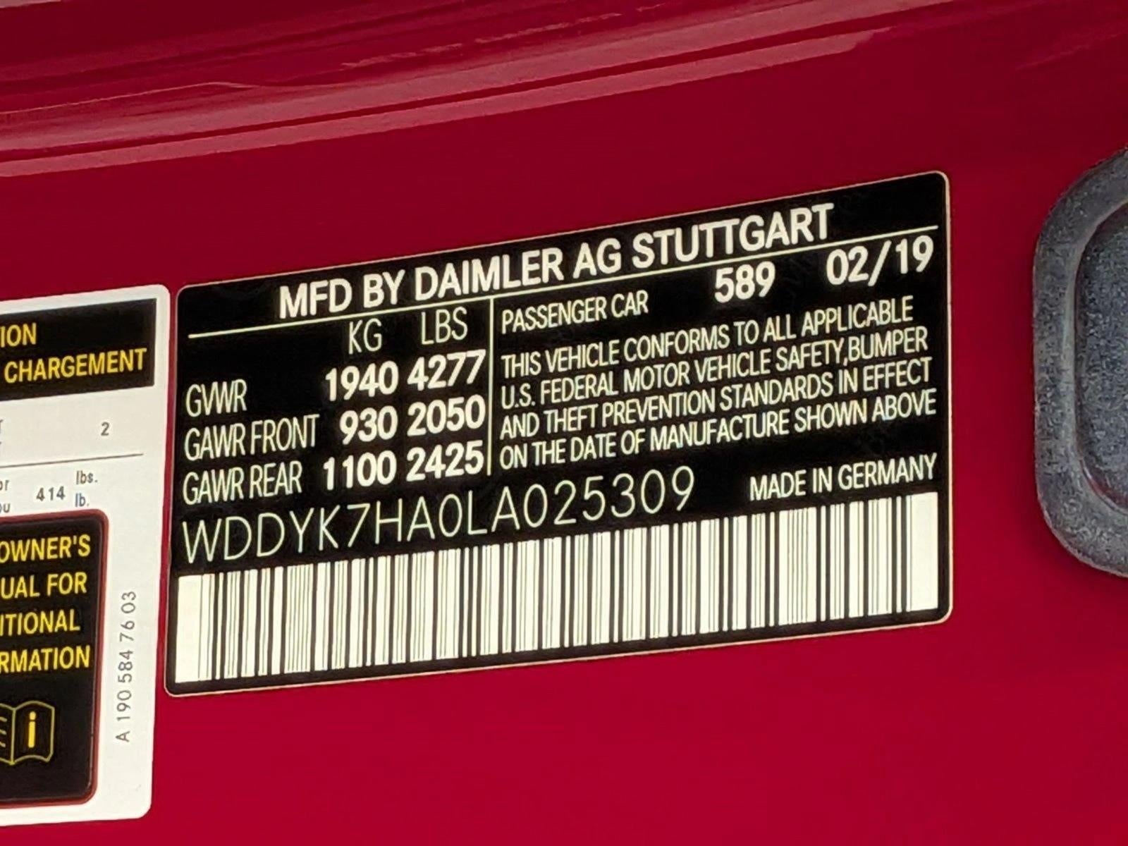 2020 Mercedes-Benz AMG® GT AMG® GT Roadster