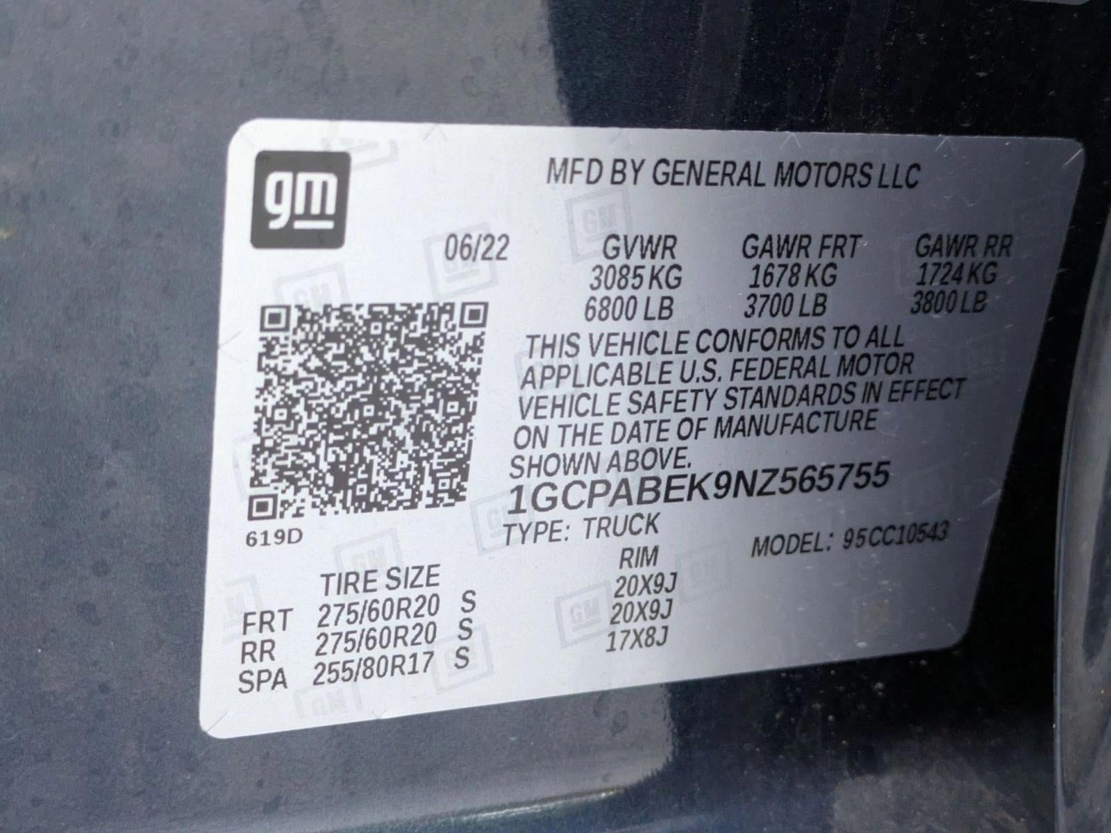 2022 Chevrolet Silverado 1500 Crew Cab Short Box 2-Wheel Drive Custom