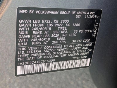 2025 Volkswagen Atlas 2.0T SE FWD