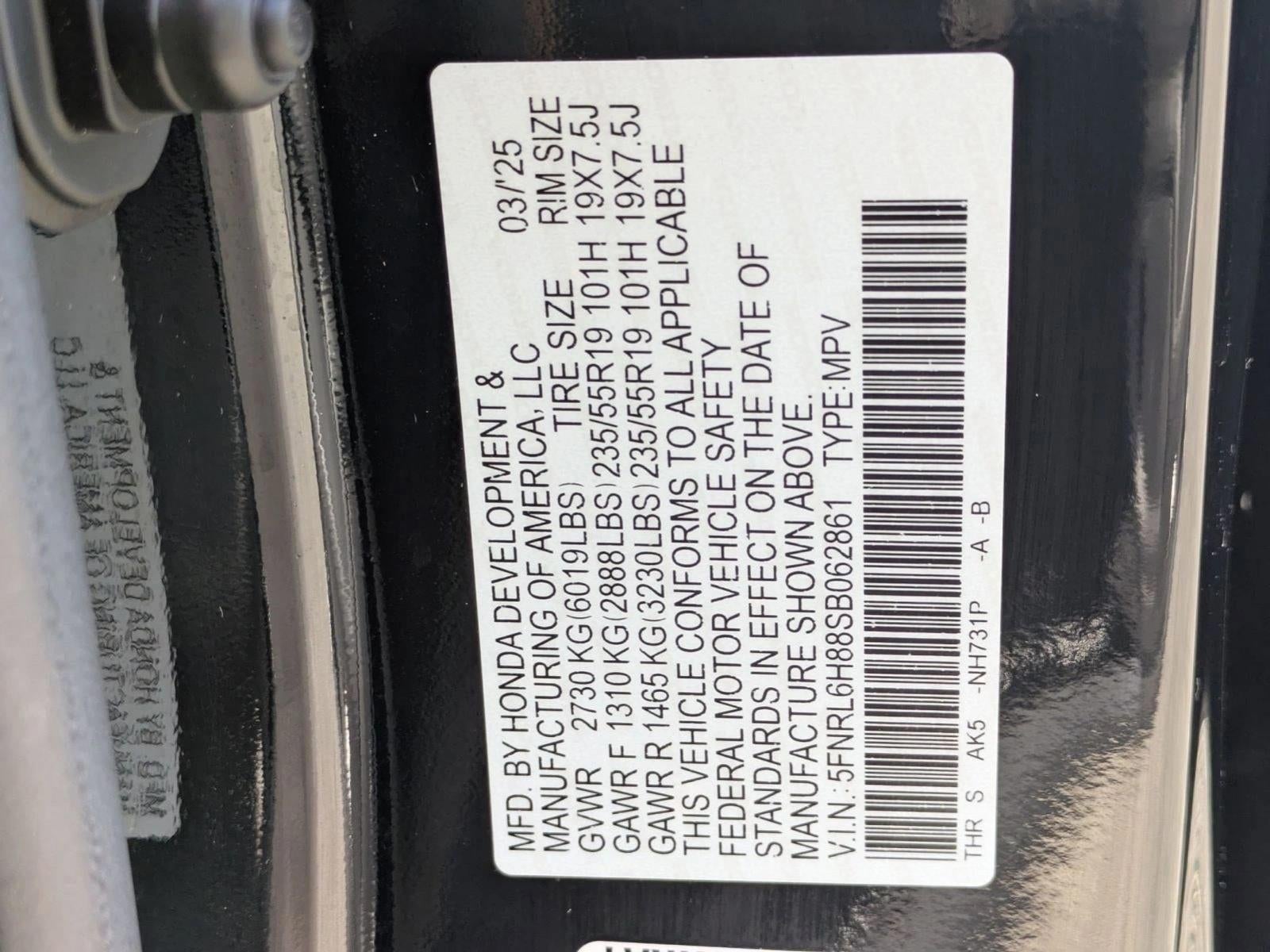 2025 Honda Odyssey Touring Auto