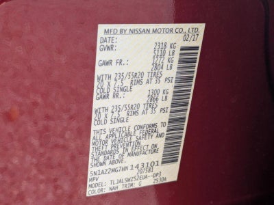 2017 Nissan Murano 2017.5 FWD Platinum