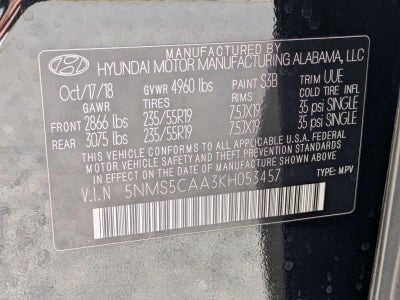 2019 Hyundai SANTA FE Ultimate 2.0T Auto AWD