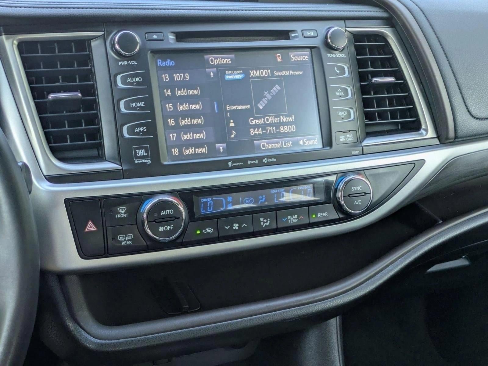 2019 Toyota Highlander Limited V6 AWD (Natl)