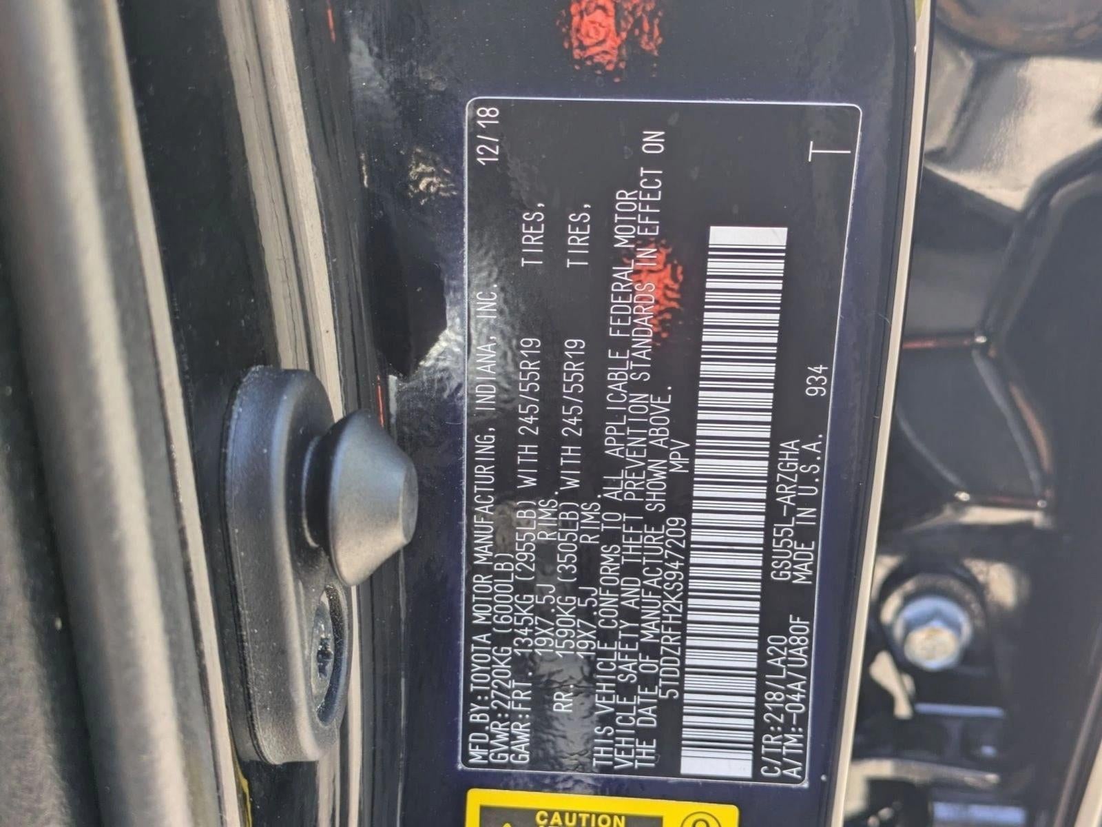 2019 Toyota Highlander Limited V6 AWD (Natl)