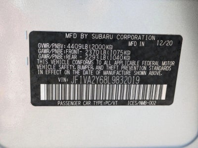 2020 Subaru WRX STI Limited Manual w/Wing Spoiler